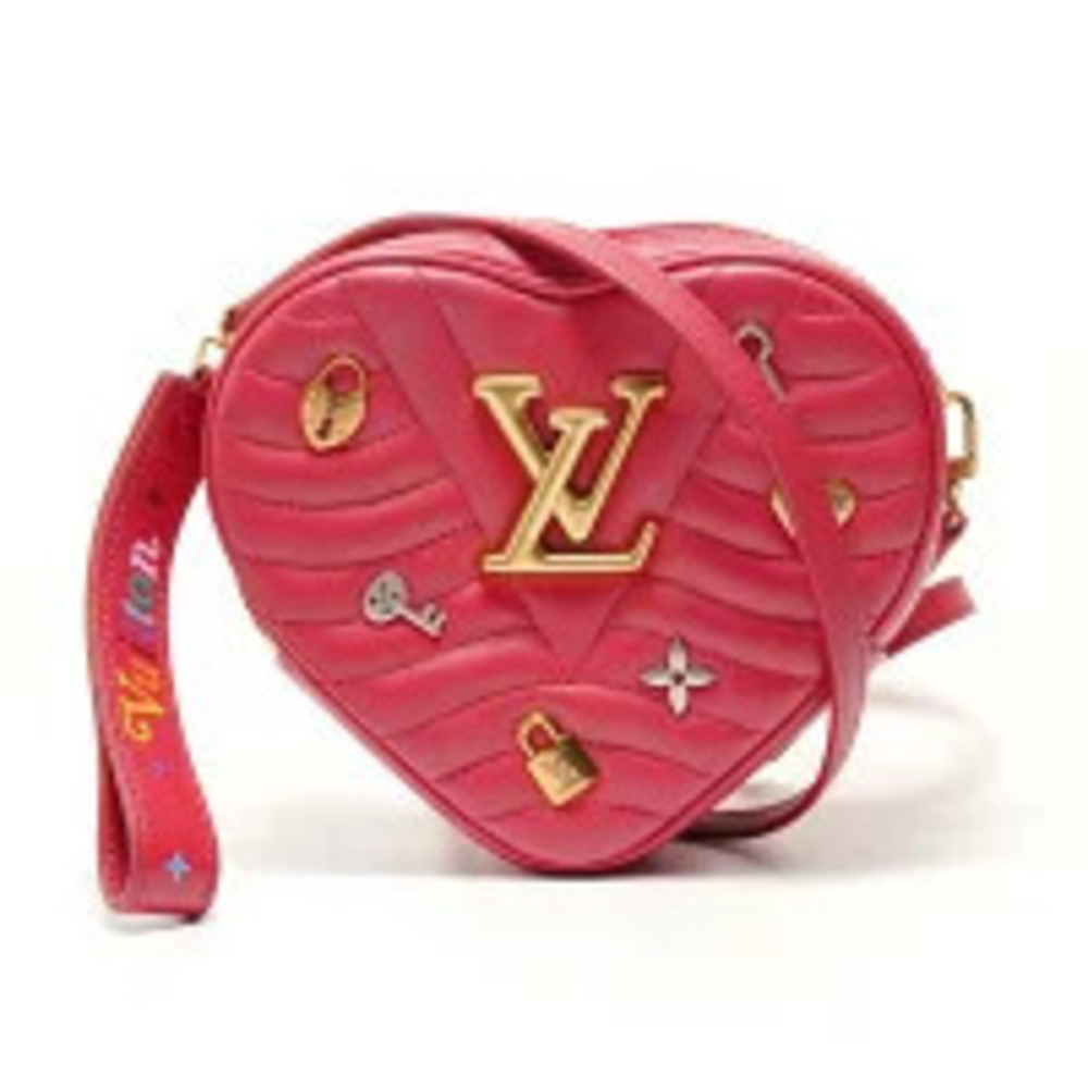 Louis Vuitton New Wave Love Lock Heart Shoulder Bag Red